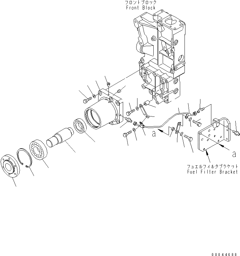 Схема запчастей Komatsu SAA6D170E-5B-02 - ПРИВОД ВЕНТИЛЯТОРА(№7-) ДВИГАТЕЛЬ