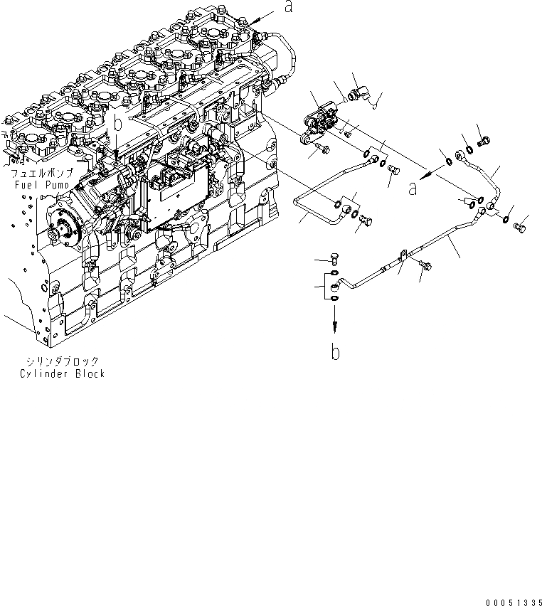 Схема запчастей Komatsu SAA6D114E-3C-WT - ТОПЛИВОПРОВОД.(№887-) ДВИГАТЕЛЬ