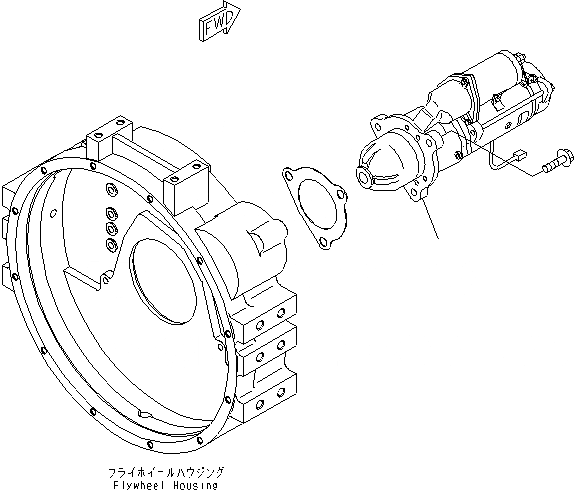 Схема запчастей Komatsu SAA6D114E-3C-WT - СТАРТЕР (7.KW) ДВИГАТЕЛЬ