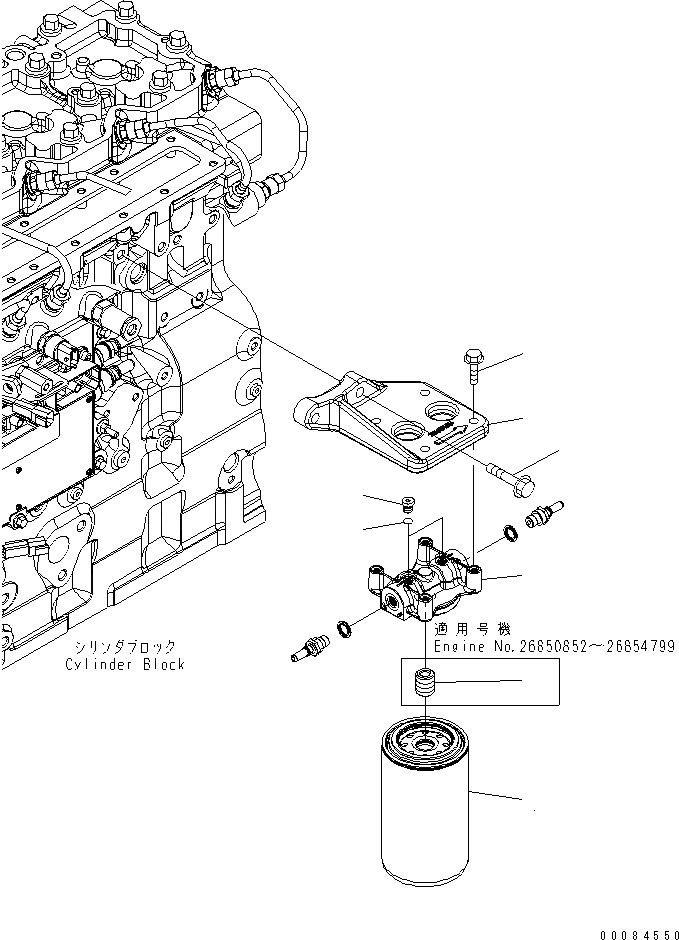 Схема запчастей Komatsu SAA6D114E-3BB-W - ТОПЛИВН. ФИЛЬТР.(№88-89) ДВИГАТЕЛЬ