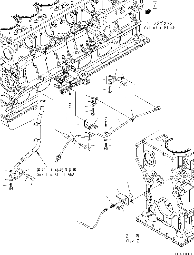 Схема запчастей Komatsu SAA6D170E-5C-R1 - ЭЛЕМЕНТЫ БЛОКА ЦИЛИНДРОВ (/) (BНИЗ.BY И ДАТЧИК ТЕМПЕРАТУРЫ ВОДЫ) ДВИГАТЕЛЬ