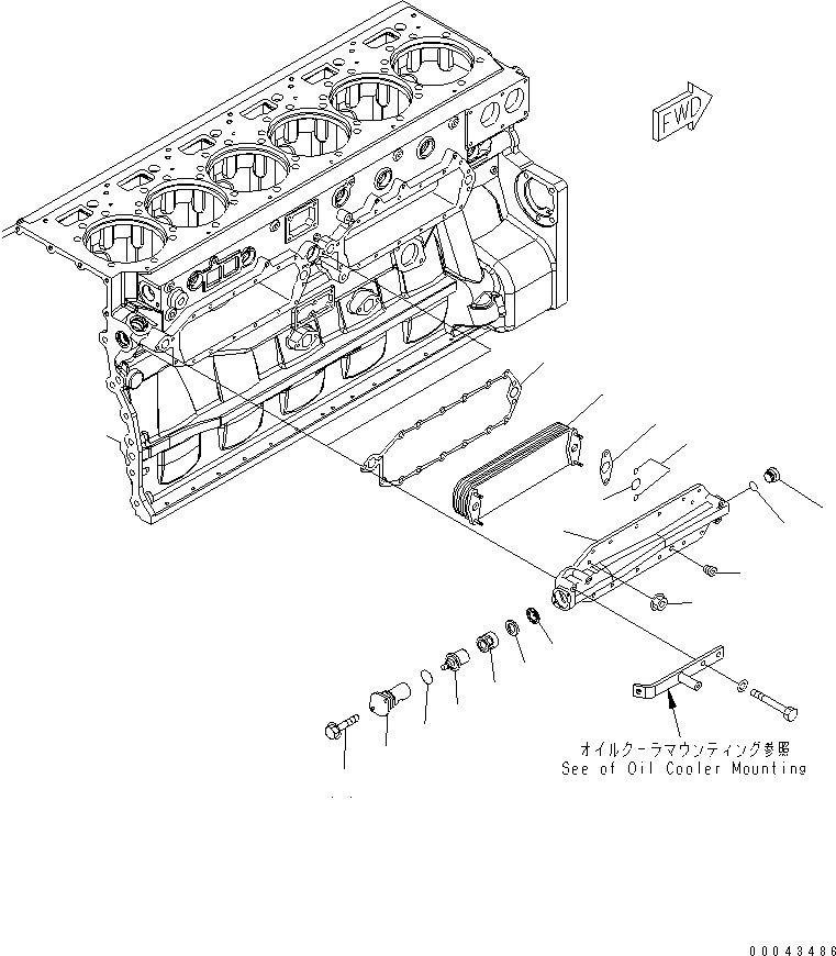 Схема запчастей Komatsu SAA6D170E-5C-R1 - МАСЛООХЛАДИТЕЛЬ ДВИГАТЕЛЬ