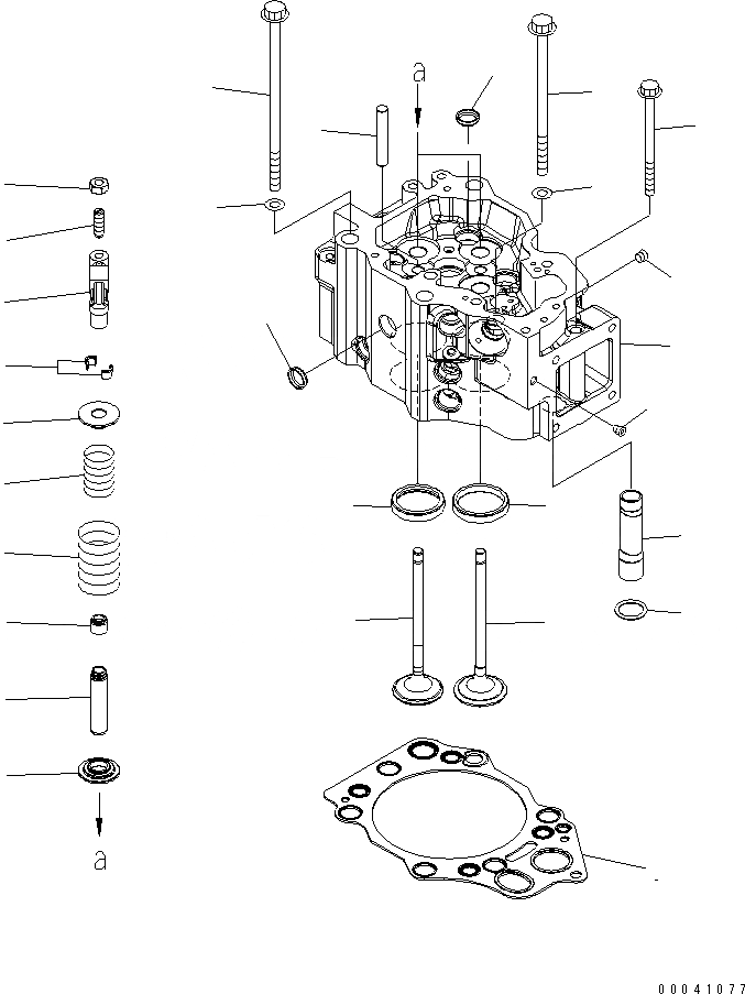 Схема запчастей Komatsu SAA6D140E-5FR-03 - ГОЛОВКА ЦИЛИНДРОВ ДВИГАТЕЛЬ