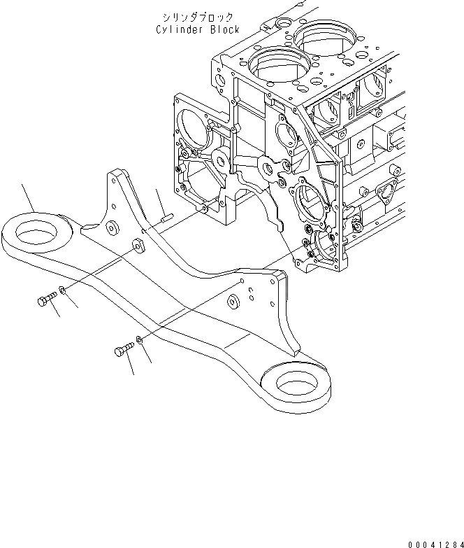 Схема запчастей Komatsu SAA6D140E-5FR-03 - ДВИГАТЕЛЬ СУППОРТ(№-) ДВИГАТЕЛЬ