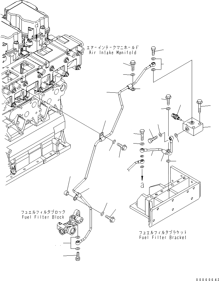 Схема запчастей Komatsu SAA6D140E-5FR-03 - ВОЗВРАТ ТОПЛИВА(№-) ДВИГАТЕЛЬ