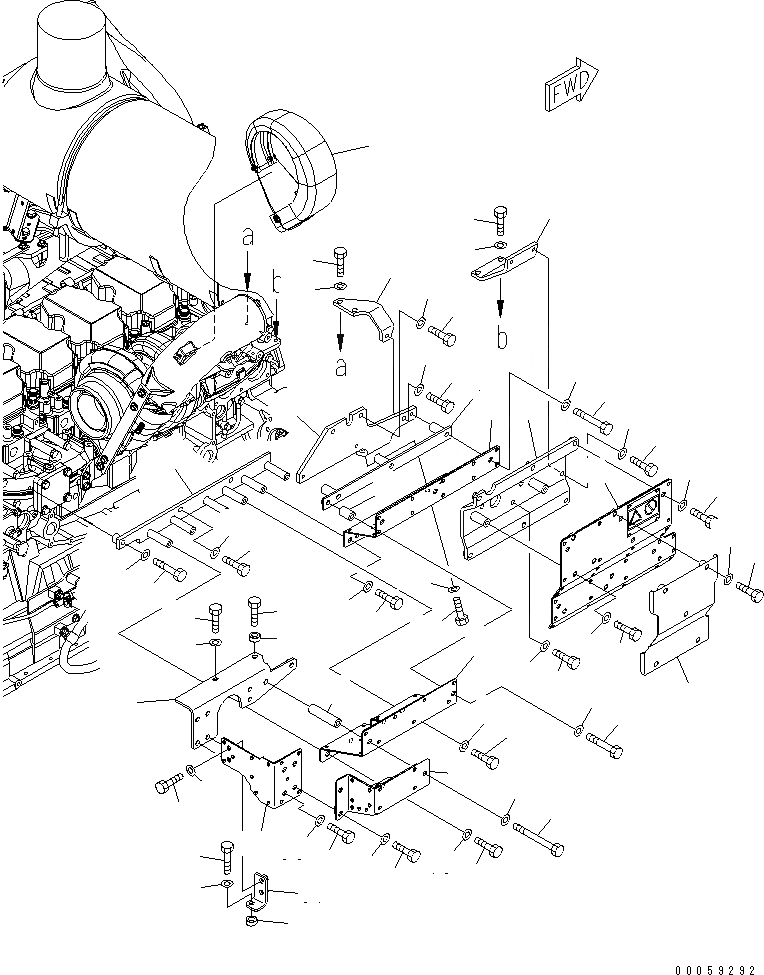 Схема запчастей Komatsu SAA6D140E-5FR-W - ТЕРМОЗАЩИТА(№-) ДВИГАТЕЛЬ