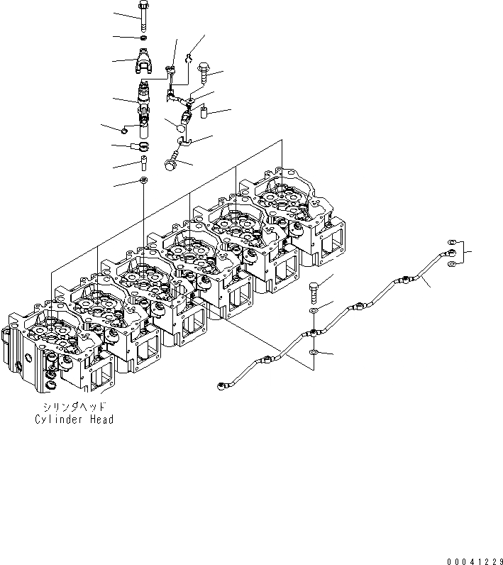 Схема запчастей Komatsu SAA6D140E-5FR-W - ТОПЛИВН. ВПРЫСК И СЛИВН. ТРУБКА(№-) ДВИГАТЕЛЬ