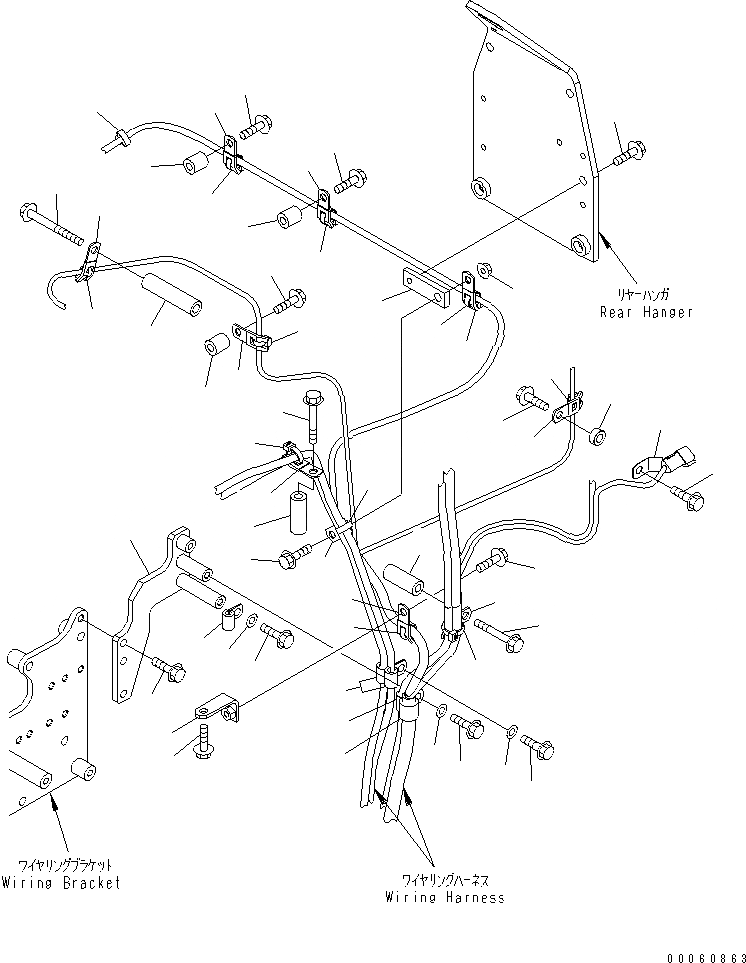 Схема запчастей Komatsu SAA6D140E-5FR-W - ЭЛЕКТР. ЭЛЕКТРОПРОВОДКА (/)(№8-) ДВИГАТЕЛЬ