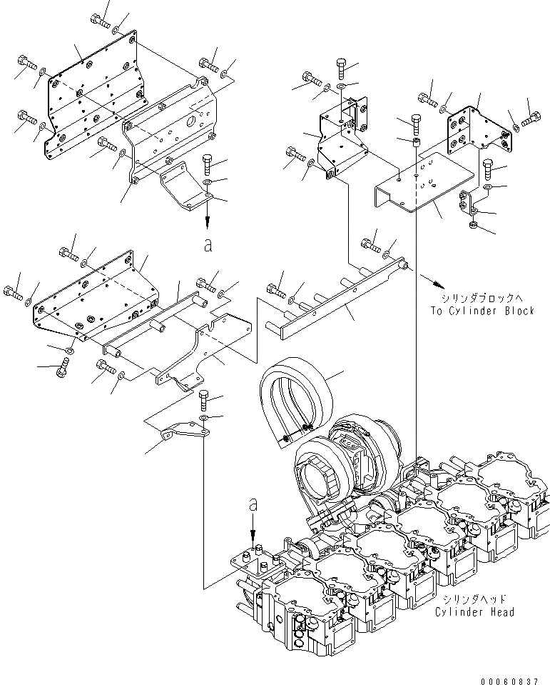 Схема запчастей Komatsu SAA6D140E-5HR-W - ТЕРМОЗАЩИТА(№-) ДВИГАТЕЛЬ