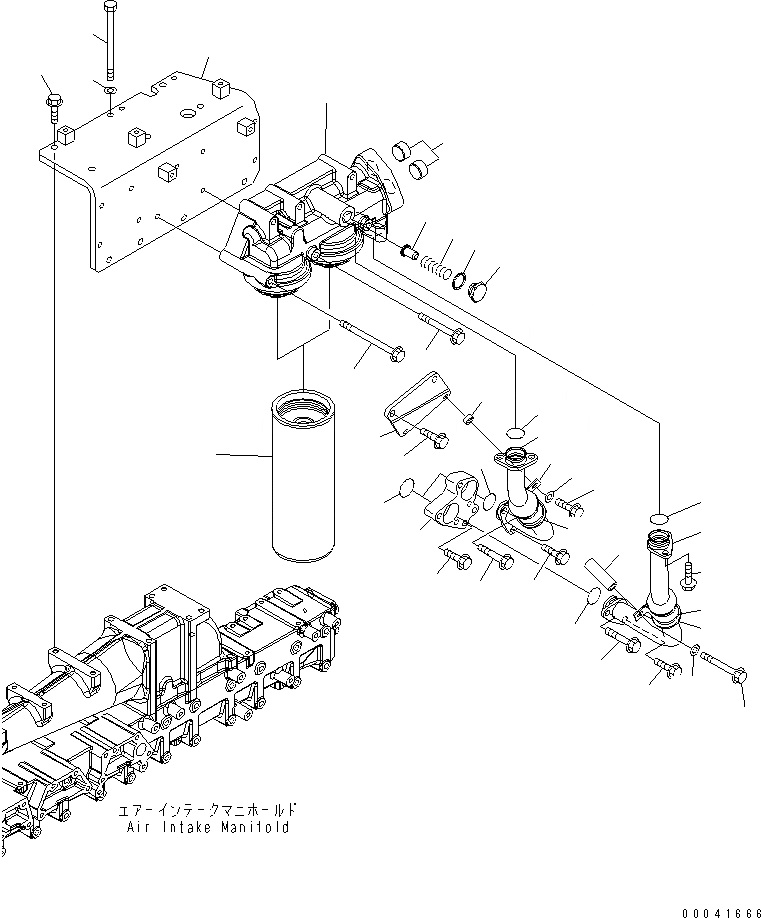 Схема запчастей Komatsu SAA6D140E-5HR-W - МАСЛ. ФИЛЬТР И ТРУБЫ(№-) ДВИГАТЕЛЬ