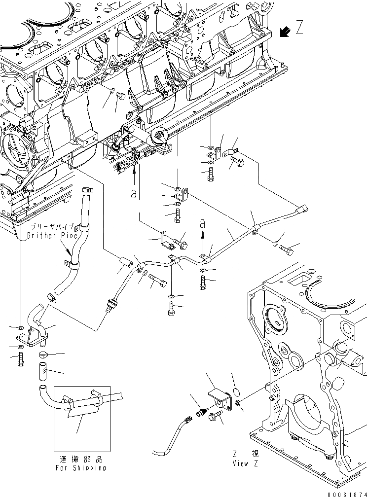 Схема запчастей Komatsu SAA6D170E-5AR-W - ЭЛЕМЕНТЫ БЛОКА ЦИЛИНДРОВ (/) (ДАТЧИК ПРОРЫВА ГАЗОВ И ДАТЧИК ТЕМПЕРАТУРЫ ВОДЫ)(№-) ДВИГАТЕЛЬ