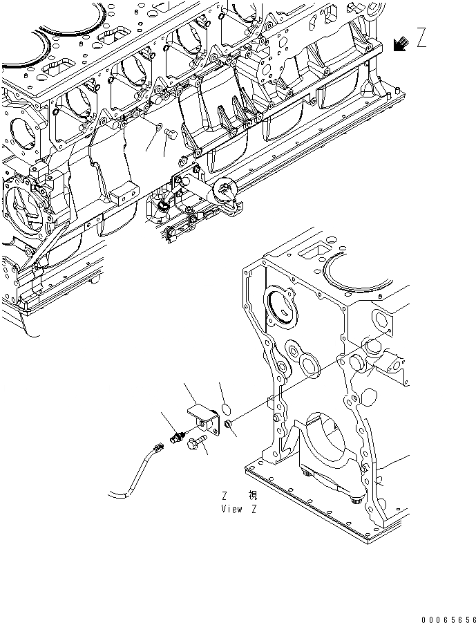 Схема запчастей Komatsu SAA6D170E-5AR-W - ЭЛЕМЕНТЫ БЛОКА ЦИЛИНДРОВ (/) (ДАТЧИК ТЕМПЕРАТУРЫ ВОДЫ) (W/O V.H.M.S. ХОЛОДН. МЕСТН. (A) СПЕЦ-Я.)(№-) ДВИГАТЕЛЬ