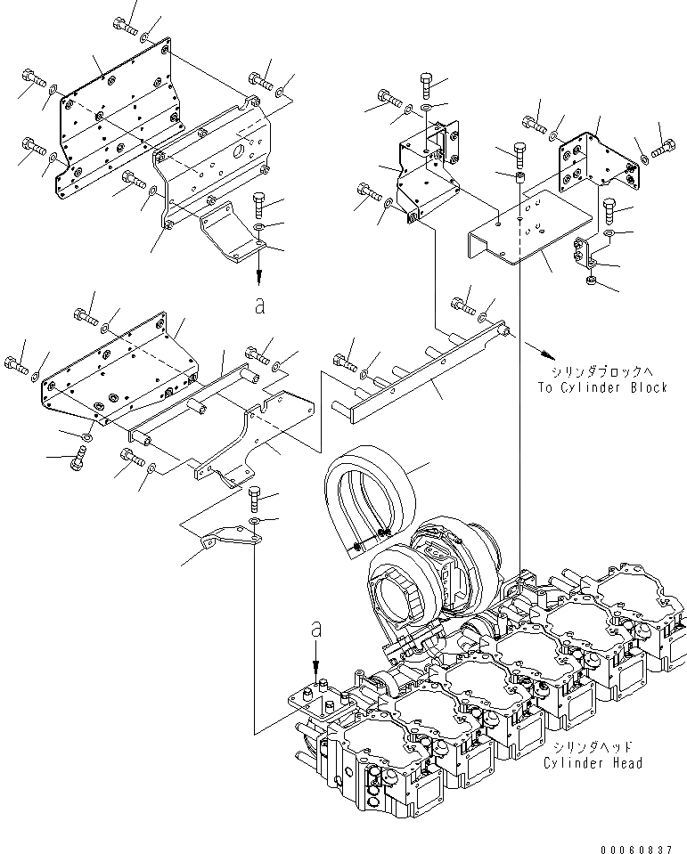 Схема запчастей Komatsu SAA6D140E-5GR-W - ТЕРМОЗАЩИТА(№-) ДВИГАТЕЛЬ