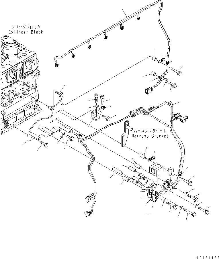 Схема запчастей Komatsu SAA6D140E-5GR-W - ЭЛЕКТР. ЭЛЕКТРОПРОВОДКА (/)(№-) ДВИГАТЕЛЬ