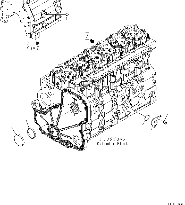 Схема запчастей Komatsu SAA6D114E-3D-WT - БЛОК ЦИЛИНДРОВ COVER ДВИГАТЕЛЬ