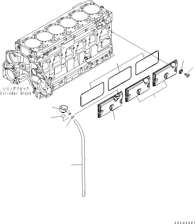Схема запчастей Komatsu SAA6D125E-5G-02 - КРЫШКА ТОЛКАТЕЛЕЙ КЛАПАНА И САПУН(№8-99) ДВИГАТЕЛЬ