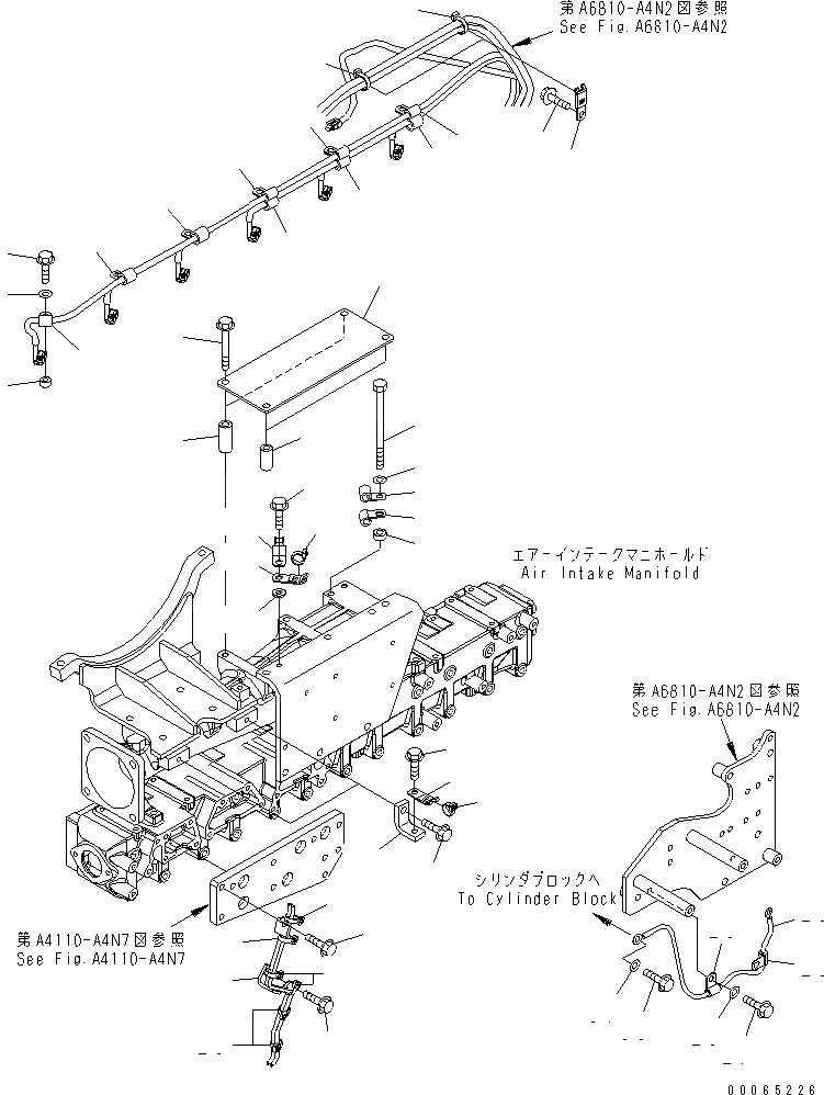 Схема запчастей Komatsu SAA6D140E-5AR-W - ЭЛЕКТР. ЭЛЕКТРОПРОВОДКА (/)(№-) ДВИГАТЕЛЬ