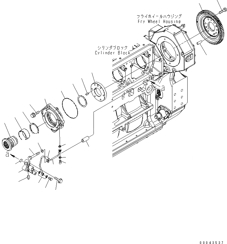 Схема запчастей Komatsu SAA6D170E-5DR-W - ПРИВОД ТОПЛ. НАСОСА ДВИГАТЕЛЬ