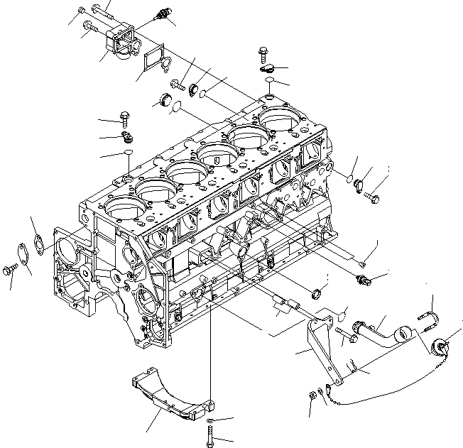 Схема запчастей Komatsu SAA6D140E-5DR-W - ЭЛЕМЕНТЫ БЛОКА ЦИЛИНДРОВ (МАСЛОНАЛИВНОЙ ПАТРУБОК И ДАТЧИК)(№-) ДВИГАТЕЛЬ