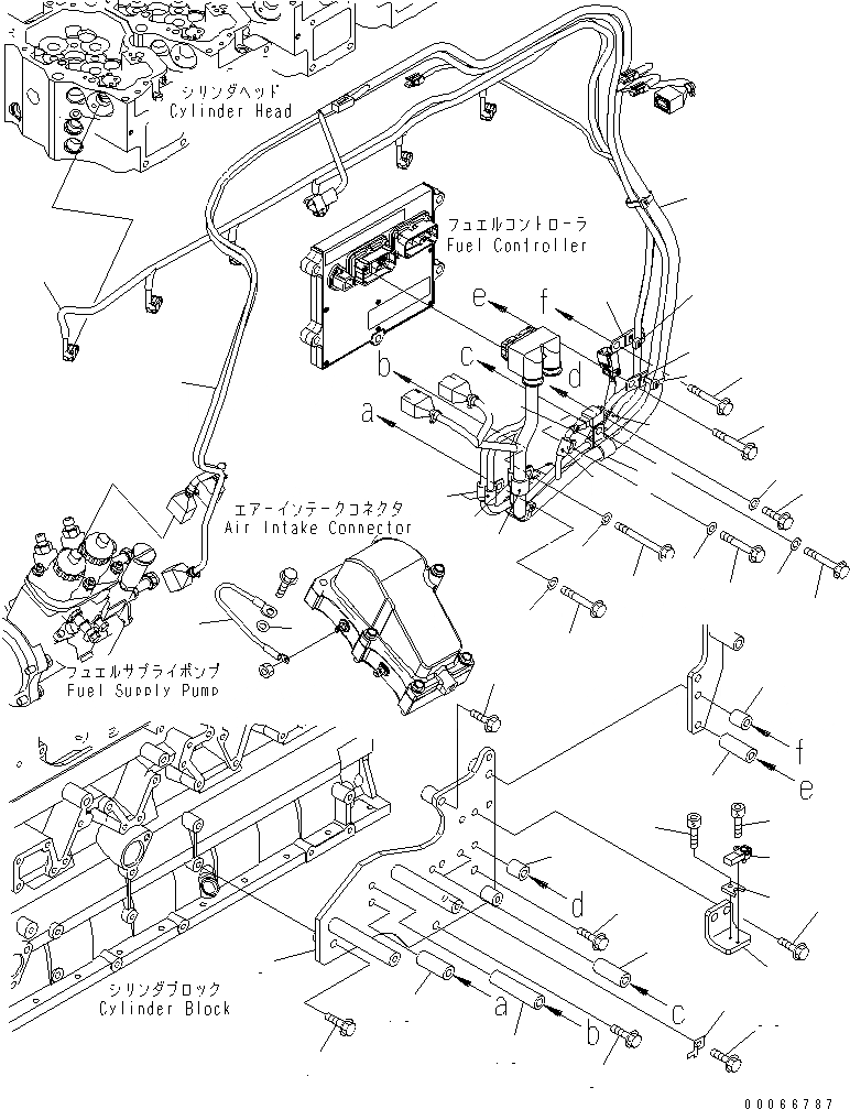 Схема запчастей Komatsu SAA6D140E-5DR-W - ЭЛЕКТР. ЭЛЕКТРОПРОВОДКА (/)(№-) ДВИГАТЕЛЬ