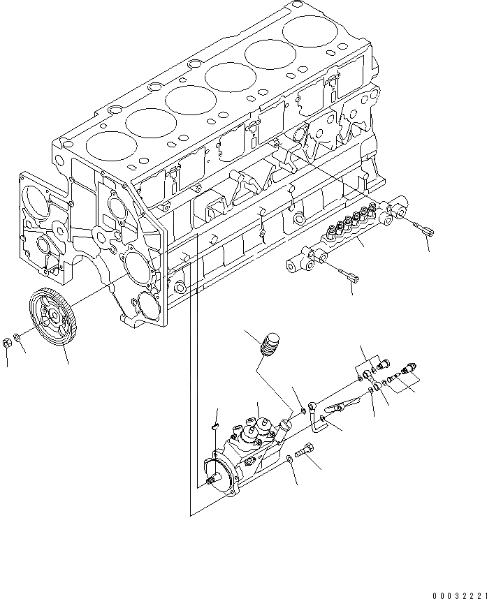 Схема запчастей Komatsu SAA6D140E-3H-8 - ТОПЛИВН. НАСОС И COMMON RAIL КРЕПЛЕНИЕ(№-) ДВИГАТЕЛЬ