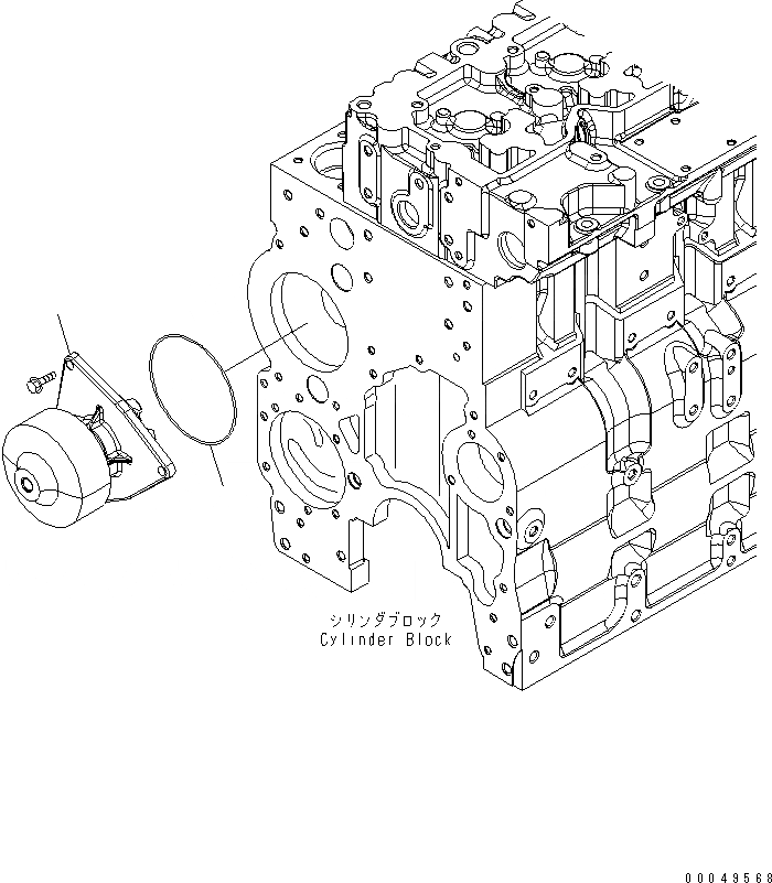 Схема запчастей Komatsu SAA6D114E-3AA-W - ВОДЯНАЯ ПОМПА ДВИГАТЕЛЬ