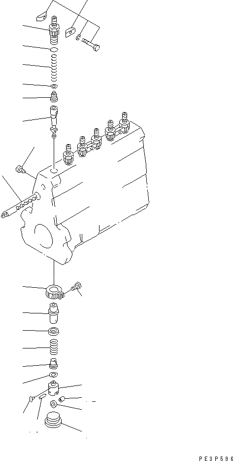 Схема запчастей Komatsu SAA6D95LE-1B - ТОПЛ. НАСОС (НАСОС) (/) (ВНУТР. ЧАСТИ) ДВИГАТЕЛЬ