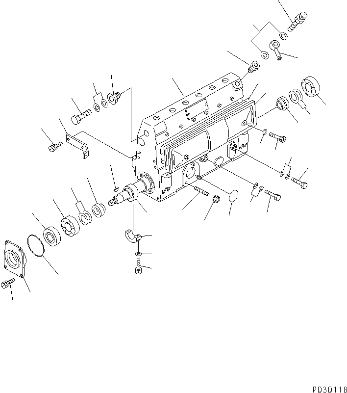 Схема запчастей Komatsu SAA6D95LE-1C - ТОПЛ. НАСОС (НАСОС) (/) (ВНУТР. ЧАСТИ)(№87-) ДВИГАТЕЛЬ