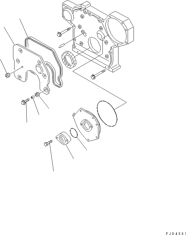 Схема запчастей Komatsu SAA6D95LE-1A-C - ПЕРЕДН. COVER¤ ДРУГОЕ(№-) ДВИГАТЕЛЬ