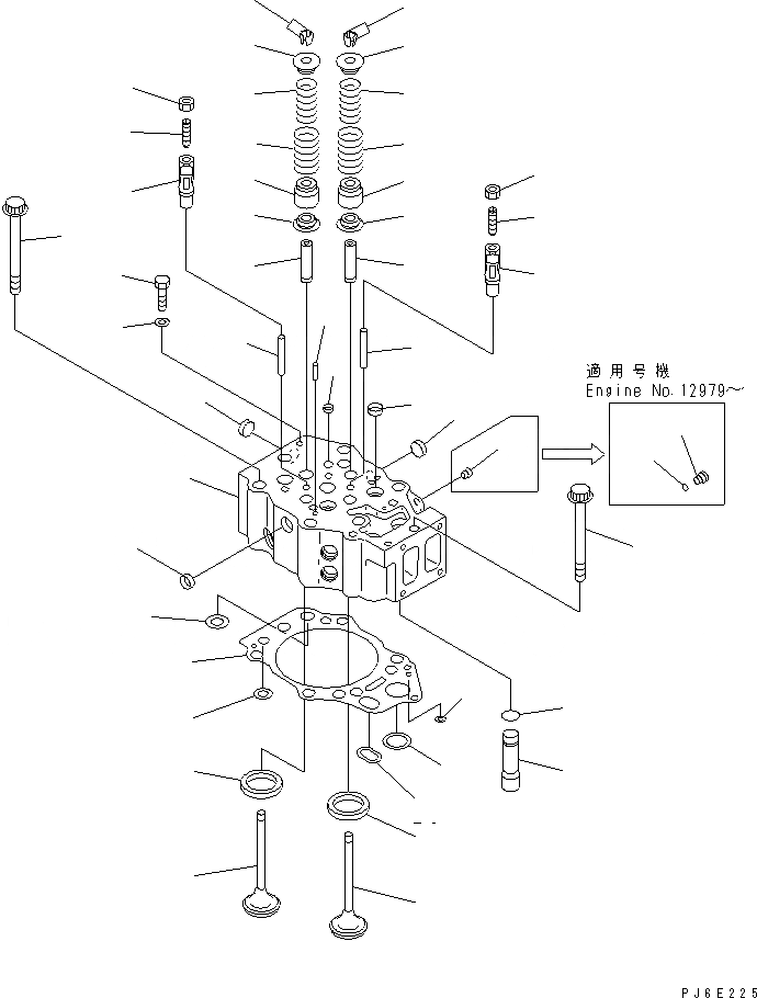 Схема запчастей Komatsu SDA12V140-1C - ГОЛОВКА ЦИЛИНДРОВ ДВИГАТЕЛЬ