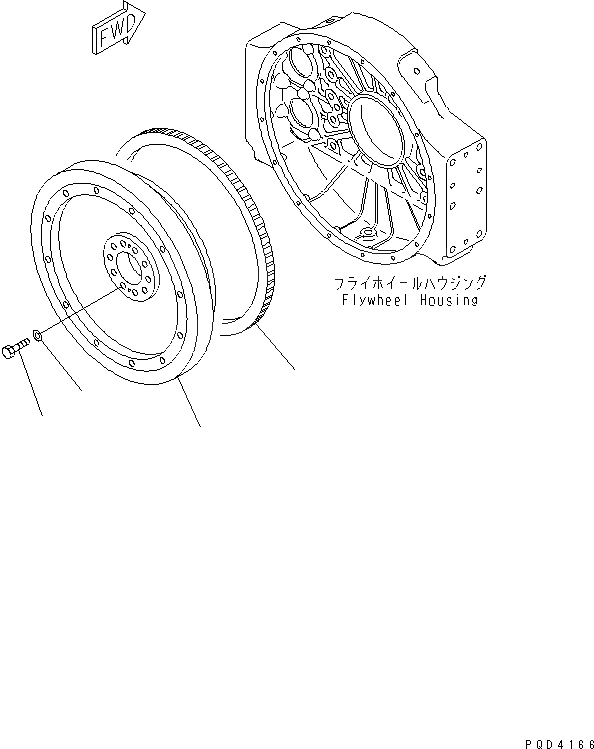 Схема запчастей Komatsu SDA12V140-1C - МАХОВИК ДВИГАТЕЛЬ