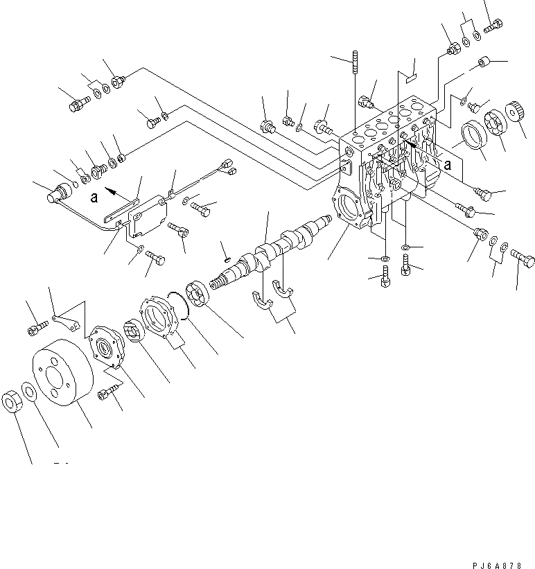 Схема запчастей Komatsu SDA12V140-1C - ТОПЛ. НАСОС (НАСОС) (ЛЕВ.) (/) (ДЛЯ EC REGULATION) (ВНУТР. ЧАСТИ)(№7-) ДВИГАТЕЛЬ