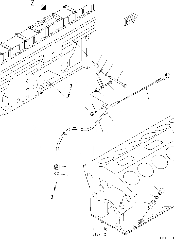 Схема запчастей Komatsu SDA12V140-1B - МАСЛ. ЩУП (БЫСТР. ЗАПРАВ. СПЕЦ-Я.)(№9-) ДВИГАТЕЛЬ