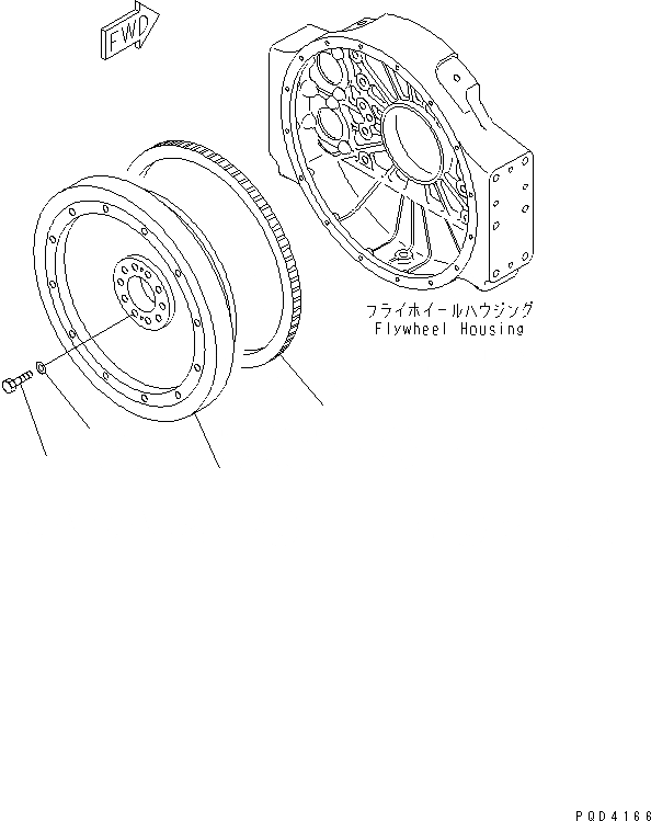 Схема запчастей Komatsu SDA12V140-1B - МАХОВИК ДВИГАТЕЛЬ