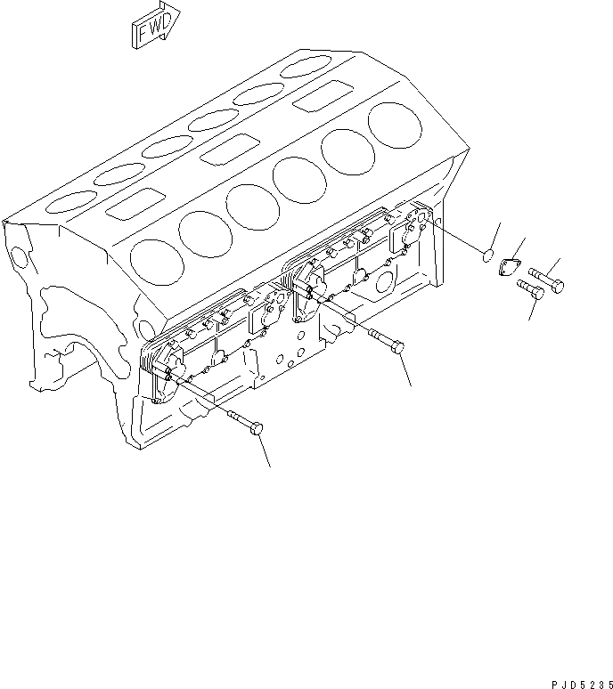 Схема запчастей Komatsu SDA12V140-1B - МАСЛООХЛАДИТЕЛЬ ЗАГЛУШКА(№9-) ДВИГАТЕЛЬ