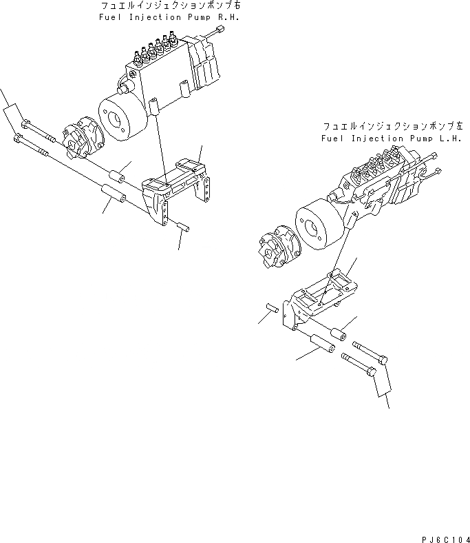 Схема запчастей Komatsu SDA12V140-1B - ТОПЛ. НАСОС КОРПУС(№8-) ДВИГАТЕЛЬ