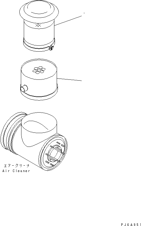 Схема запчастей Komatsu SDA12V140-1B - ПРЕФИЛЬТР И КАПОТ (ВПУСК ВОЗДУХА)(№8-) ДВИГАТЕЛЬ