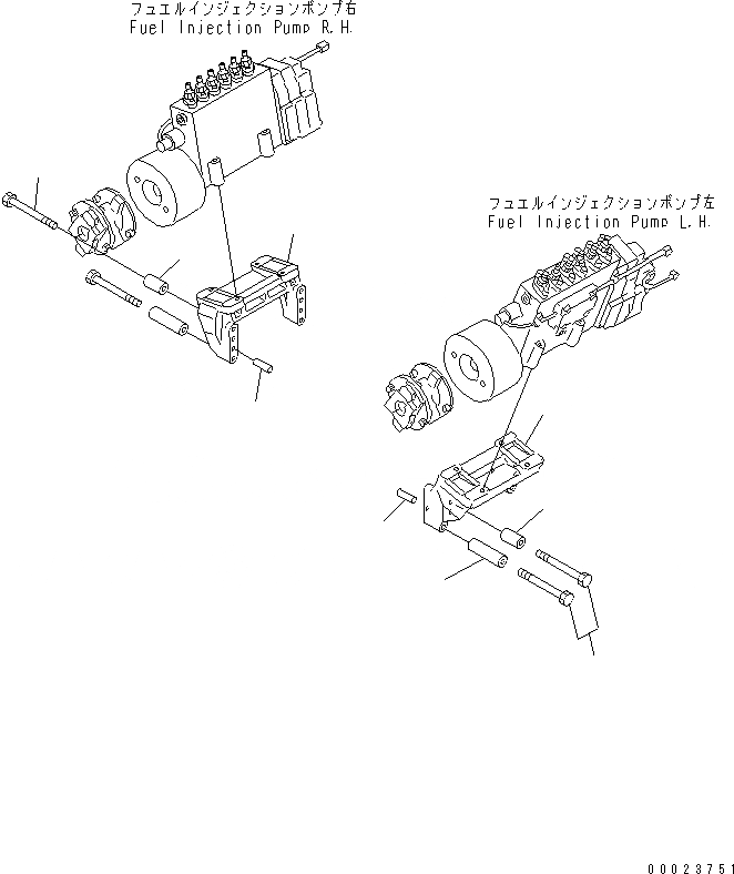 Схема запчастей Komatsu SDA12V140E-1D - ТОПЛ. НАСОС КОРПУС (PREСМАЗКА СПЕЦ-Я.) ДВИГАТЕЛЬ