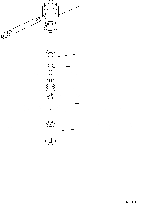 Схема запчастей Komatsu SDA12V140E-1D - ДЕРЖАТЕЛЬ ФОРСУНКИ (ВНУТР. ЧАСТИ) ДВИГАТЕЛЬ