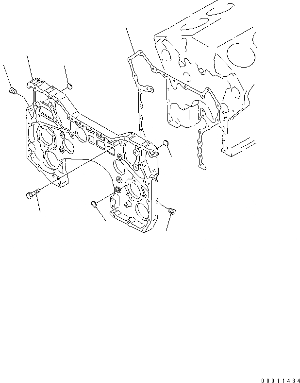 Схема запчастей Komatsu SDA12V140E-1D - КОРПУС ШЕСТЕРЕНН. ПЕРЕДАЧИ КОМПОНЕНТЫ ДВИГАТЕЛЬ