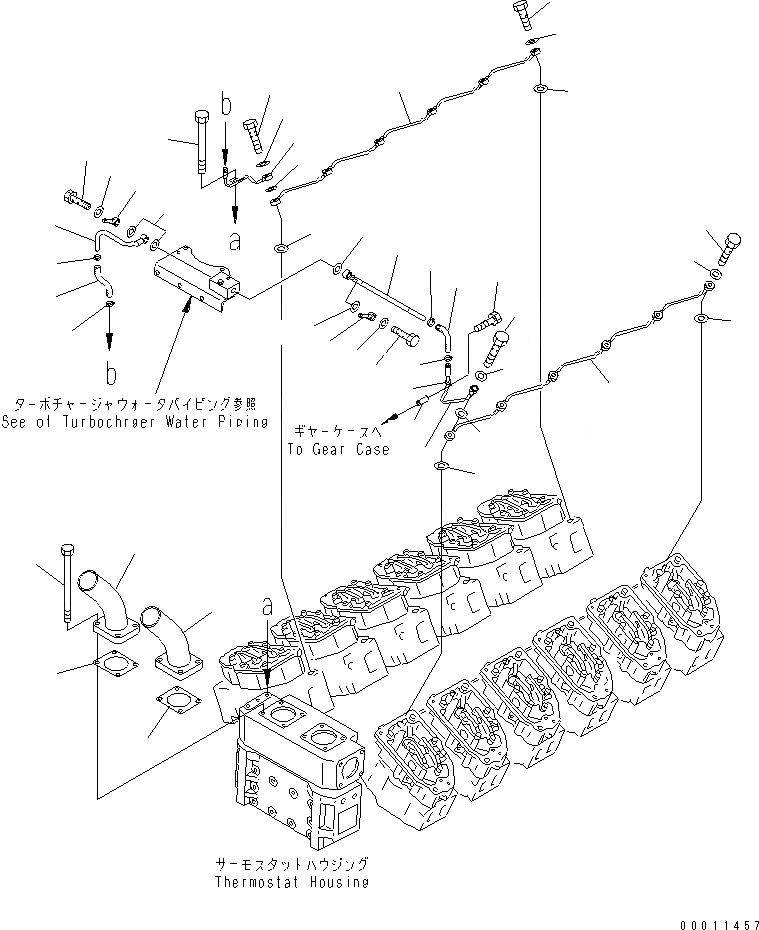 Схема запчастей Komatsu SDA12V140E-1D - ВОЗДУШН. ВЕНТИЛЯЦИЯ ДВИГАТЕЛЬ