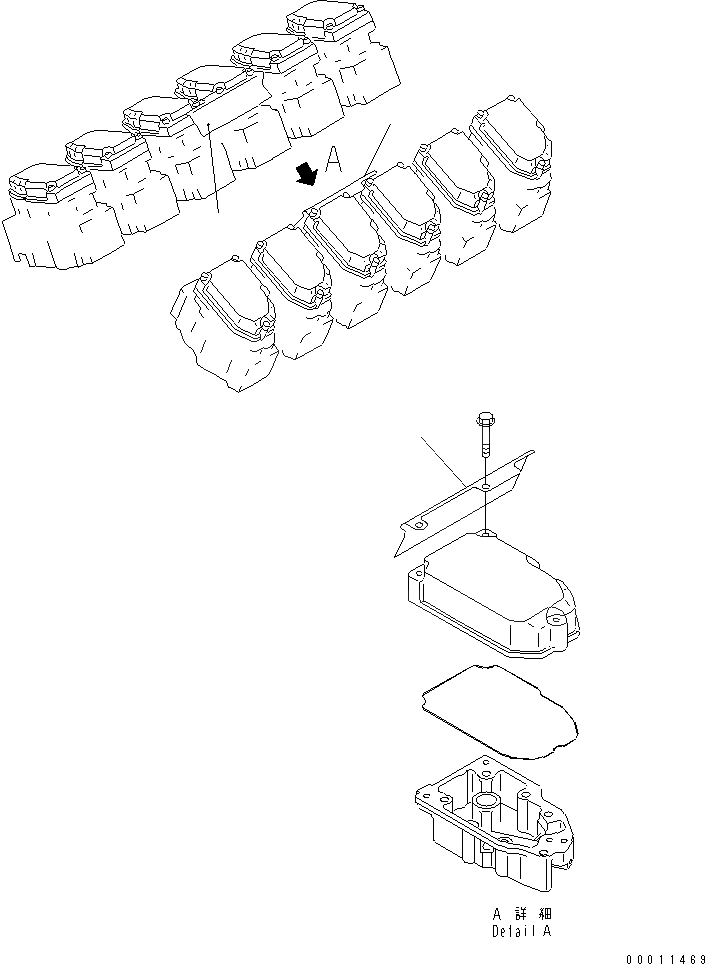 Схема запчастей Komatsu SDA12V140E-1D-D - ЗАЩИТН. ПЛАСТИНА ДВИГАТЕЛЬ