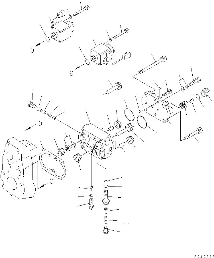 Схема запчастей Komatsu SDA12V140E-1D-D - ТОПЛ. НАСОС (GOV.) (ЛЕВ.) (/) (КРОМЕ ЯПОН.) (ДЛЯ ОГРАНИЧЕНИЯ ПО ВЫБРОСУ ЕВРОП. И EC) (ВНУТР. ЧАСТИ) ДВИГАТЕЛЬ