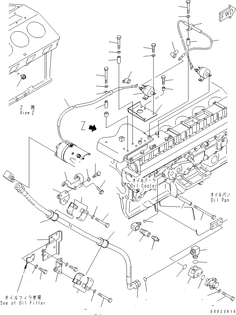 Схема запчастей Komatsu SDA12V140E-1D-D - PRELUBE МАСЛ. НАСОС КОМПОНЕНТЫ ДВИГАТЕЛЬ