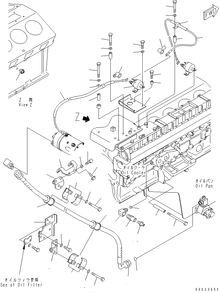 Схема запчастей Komatsu SDA12V140E-1D-D - PRELUBE МАСЛ. НАСОС И БЫСТР. ЗАПРАВ. СИСТЕМА КОМПОНЕНТЫ ДВИГАТЕЛЬ