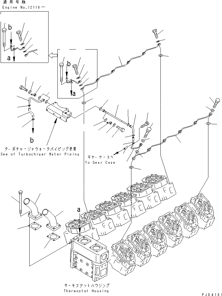 Схема запчастей Komatsu SDA12V140-1B-A - ВОЗДУШН. ВЕНТИЛЯЦИЯ(№797-) ДВИГАТЕЛЬ