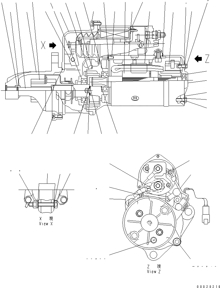 Схема запчастей Komatsu SDA12V140E-1D-AD - СТАРТЕР (7.KW) (УСИЛЕНН. Э/ПРОВОДКА) (ВНУТР. ЧАСТИ)(№9-) ДВИГАТЕЛЬ