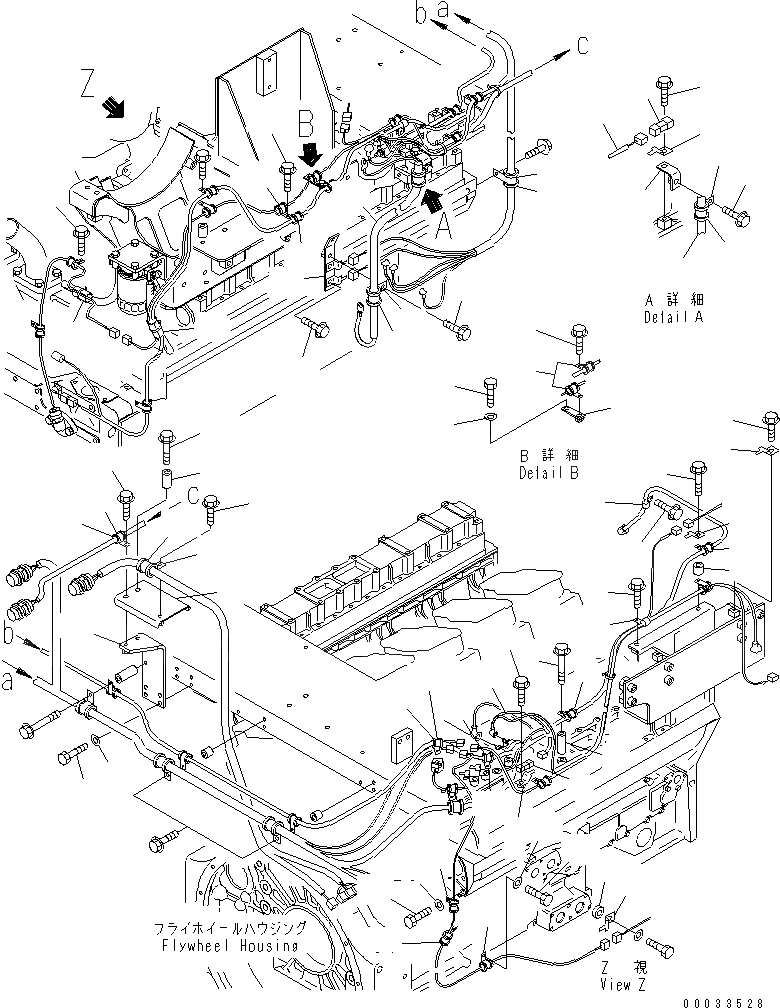 Схема запчастей Komatsu SDA12V140E-1D-DH - ПРОВОДКА (/)(№98-9) ДВИГАТЕЛЬ