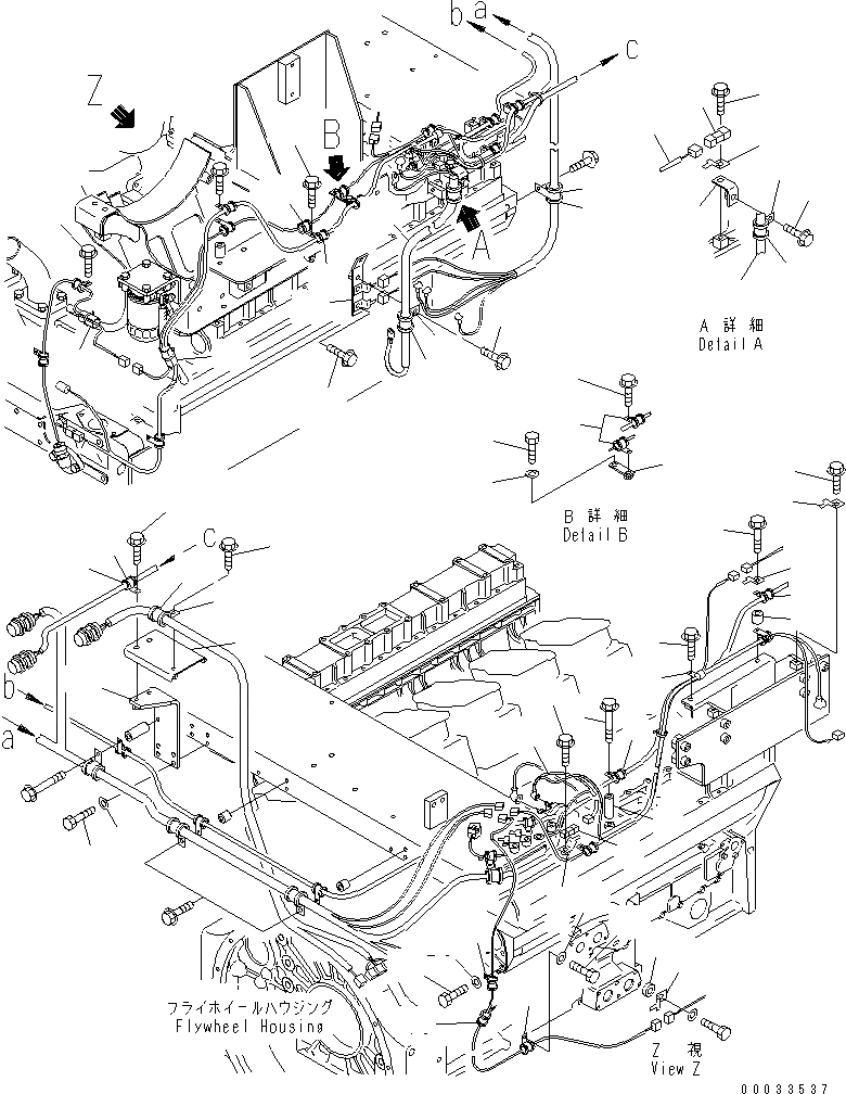 Схема запчастей Komatsu SDA12V140E-1D-DH - ПРОВОДКА (/)(№-98) ДВИГАТЕЛЬ