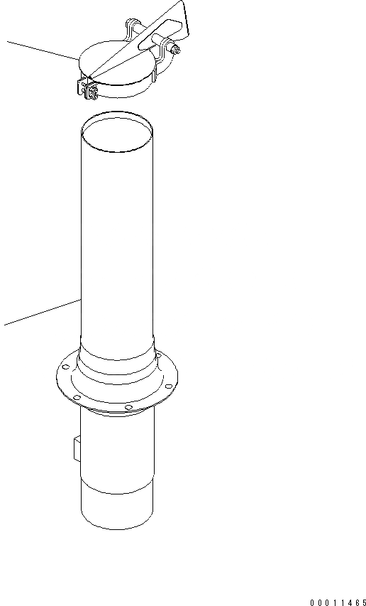 Схема запчастей Komatsu SDA12V140E-1D-DH - ГЛУШИТЕЛЬ PIPE И КРЫШКА(№-) ДВИГАТЕЛЬ